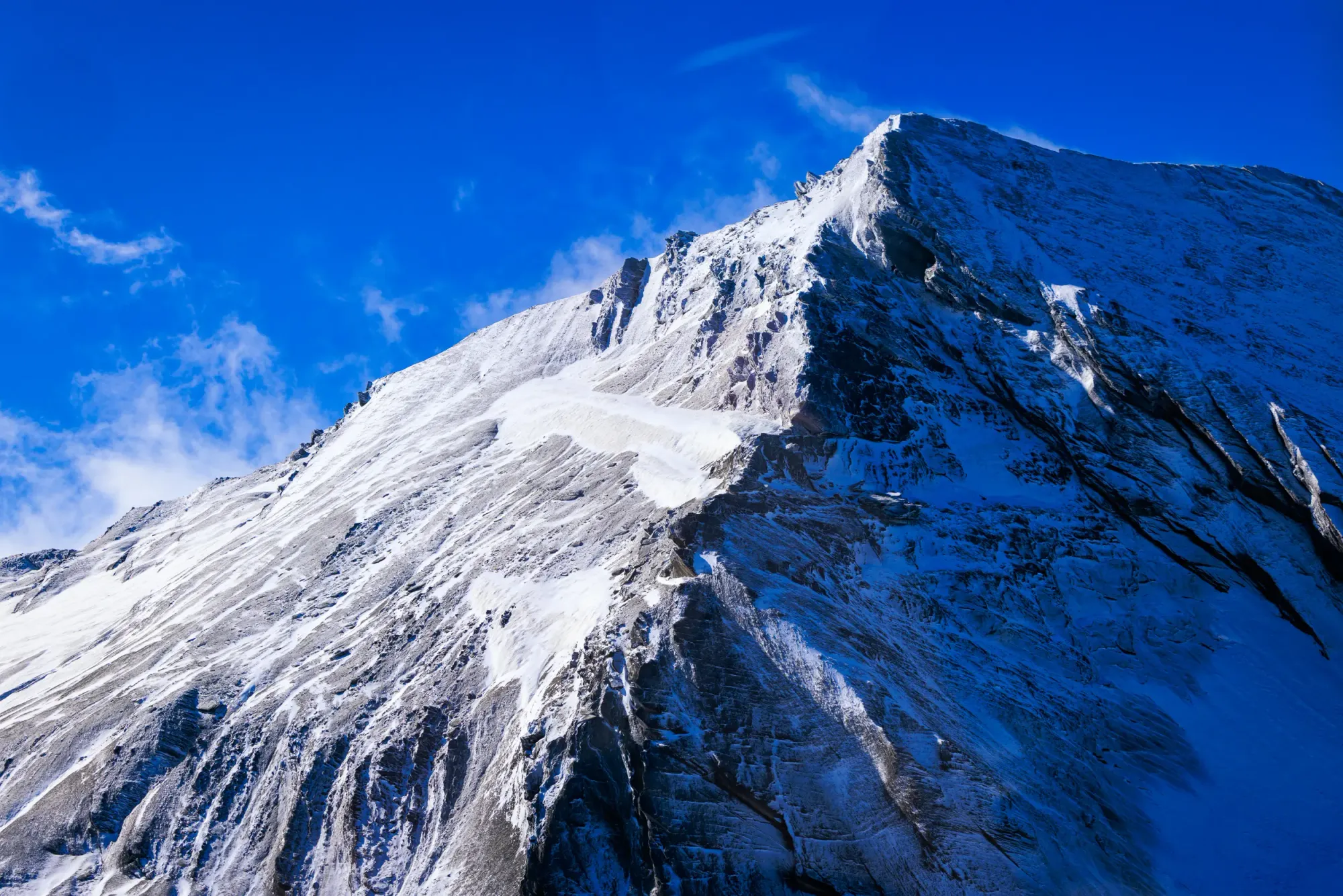 A peak in Mount Aspiring National Park, photographed from a helicopter flight over the Southern Alps near Queenstown.