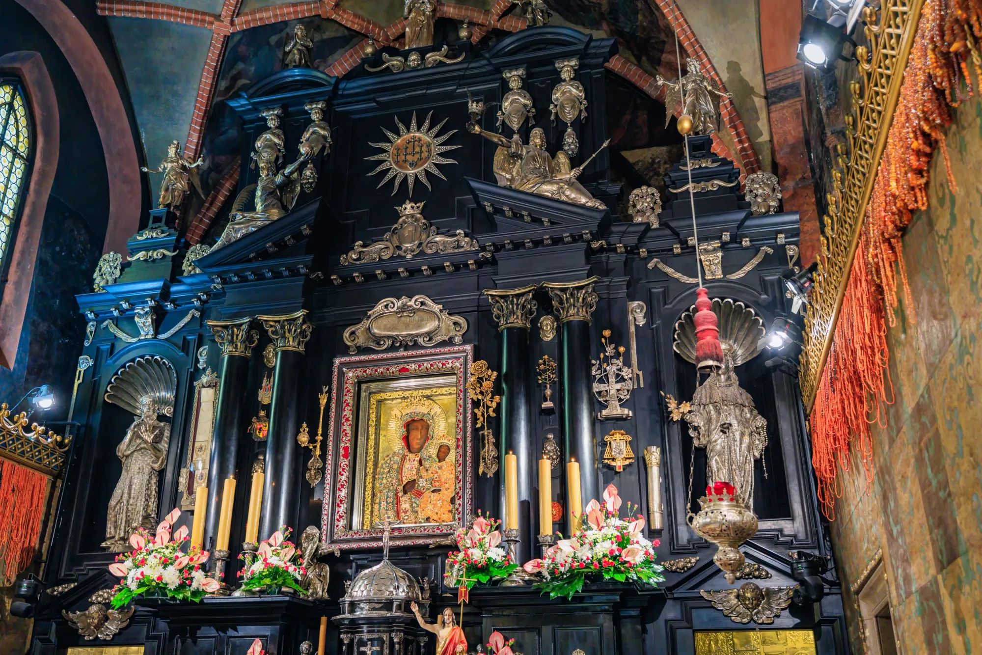 The Black Madonna of Częstochowa, Poland’s most venerated icon, enshrined at Jasna Góra.
